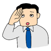 Comical Office worker ... Sticker! sticker #1019384