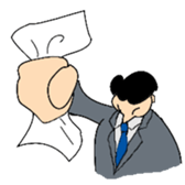 Comical Office worker ... Sticker! sticker #1019401