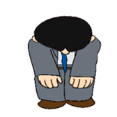 Comical Office worker ... Sticker! sticker #1019402