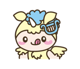 World of Unicorn & Musical instrument sticker #1020207