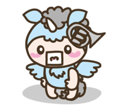 World of Unicorn & Musical instrument sticker #1020209