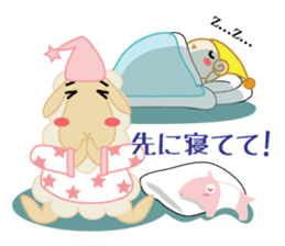 sleep loving sheep yokunel and nenne sticker #1020411