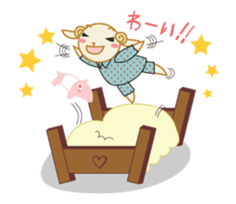 sleep loving sheep yokunel and nenne sticker #1020413