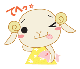 sleep loving sheep yokunel and nenne sticker #1020418