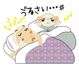 sleep loving sheep yokunel and nenne sticker #1020424