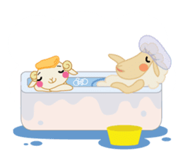 sleep loving sheep yokunel and nenne sticker #1020430