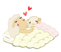 sleep loving sheep yokunel and nenne sticker #1020433