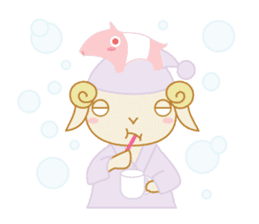 sleep loving sheep yokunel and nenne sticker #1020436