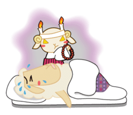 sleep loving sheep yokunel and nenne sticker #1020443