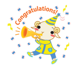 sleep loving sheep yokunel and nenne sticker #1020444