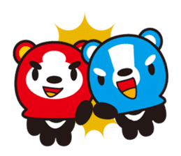 Three masked bears sticker #1021007