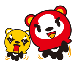 Three masked bears sticker #1021009