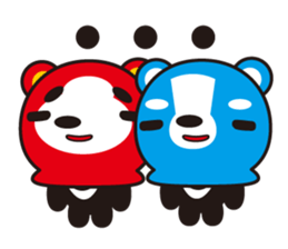 Three masked bears sticker #1021010