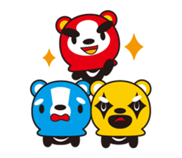 Three masked bears sticker #1021014