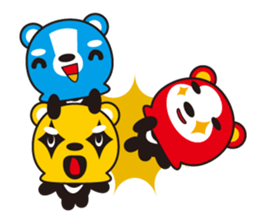 Three masked bears sticker #1021037