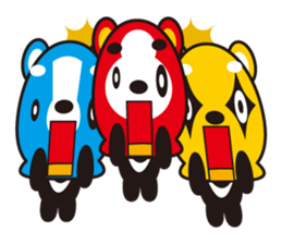 Three masked bears sticker #1021038