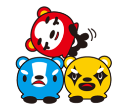 Three masked bears sticker #1021039