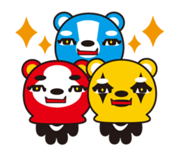 Three masked bears sticker #1021040