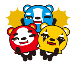 Three masked bears sticker #1021041