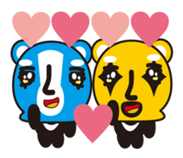 Three masked bears sticker #1021042