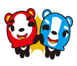 Three masked bears sticker #1021044
