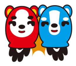 Three masked bears sticker #1021046