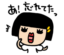 Helmet hair Hachie sticker #1021410