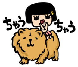 Helmet hair Hachie sticker #1021444