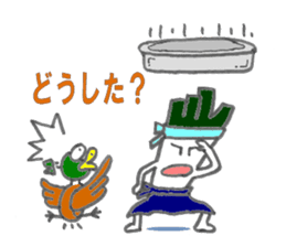 duck and green onion sticker #1021511