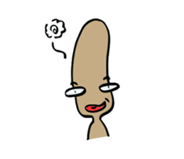 The long brow & Abdomen sticker #1022580