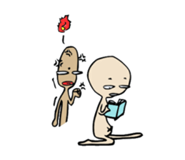 The long brow & Abdomen sticker #1022593