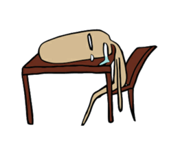 The long brow & Abdomen sticker #1022606