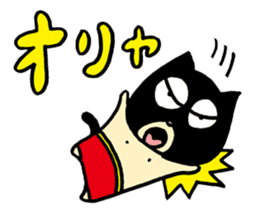 Black cat mask wrestler sticker #1022855