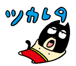 Black cat mask wrestler sticker #1022867