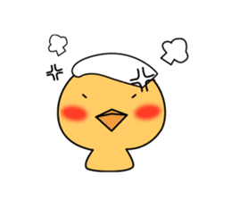 Hot spring chick sticker #1023492