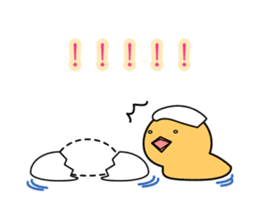 Hot spring chick sticker #1023493