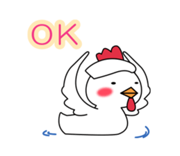 Hot spring chick sticker #1023508