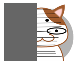 plain-looking cat Sticker sticker #1024341