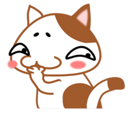 plain-looking cat Sticker sticker #1024351