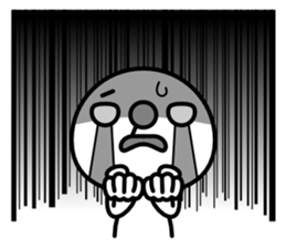 Red nose and one eyebrow comic sticker #1025368