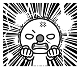 Red nose and one eyebrow comic sticker #1025369