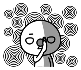 Red nose and one eyebrow comic sticker #1025370