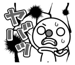 Red nose and one eyebrow comic sticker #1025379