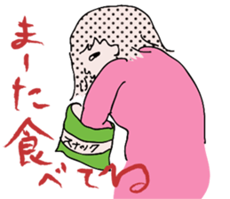 Chubby girls' diet diary sticker #1025615