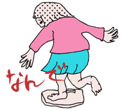 Chubby girls' diet diary sticker #1025622