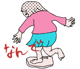 Chubby girls' diet diary sticker #1025622