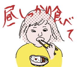 Chubby girls' diet diary sticker #1025630