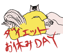 Chubby girls' diet diary sticker #1025641