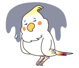 A stylish parakeet nanaironanako sticker #1025952