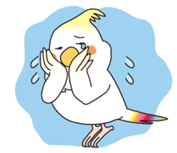 A stylish parakeet nanaironanako sticker #1025953